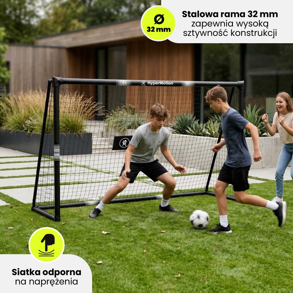Bramka do piłki nożnej HyperMotion 240 × 160 cm – czarna