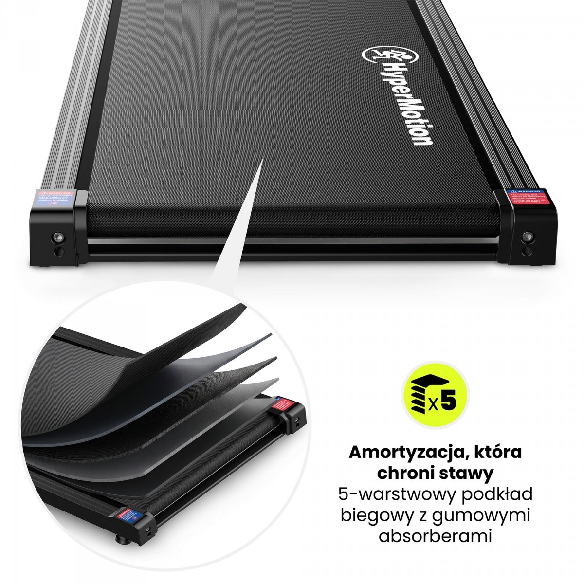 Domowa bieżnia elektryczna do chodzenia, pod biurko – HyperMotion Walkpad