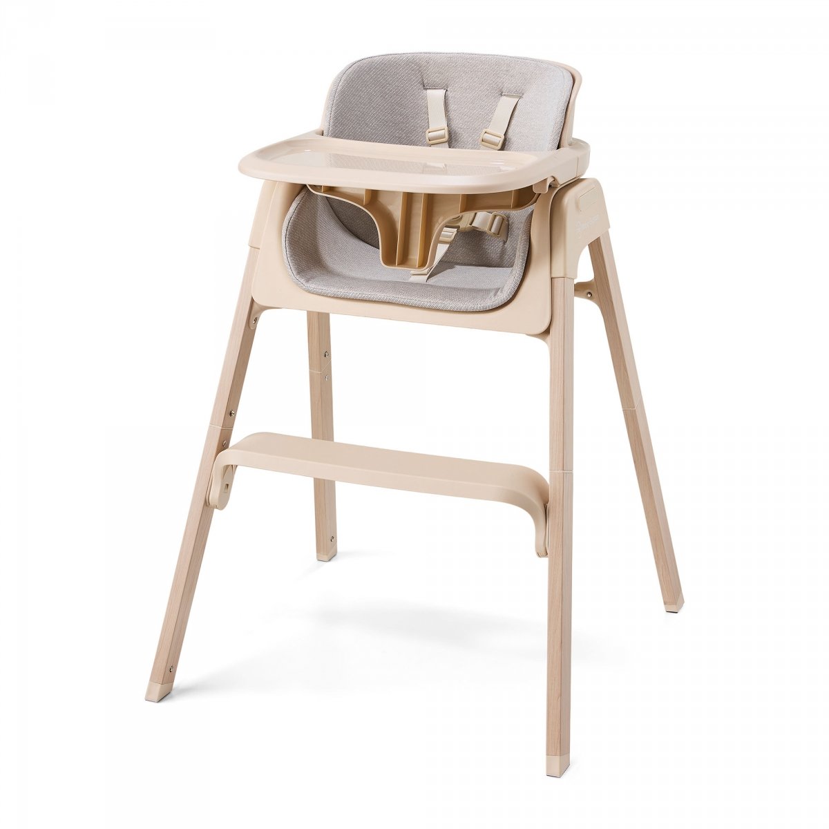 Składane krzesełko do karmienia Lumo 3w1, dwupoziomowe dla dziecka - Moby-System beżowe