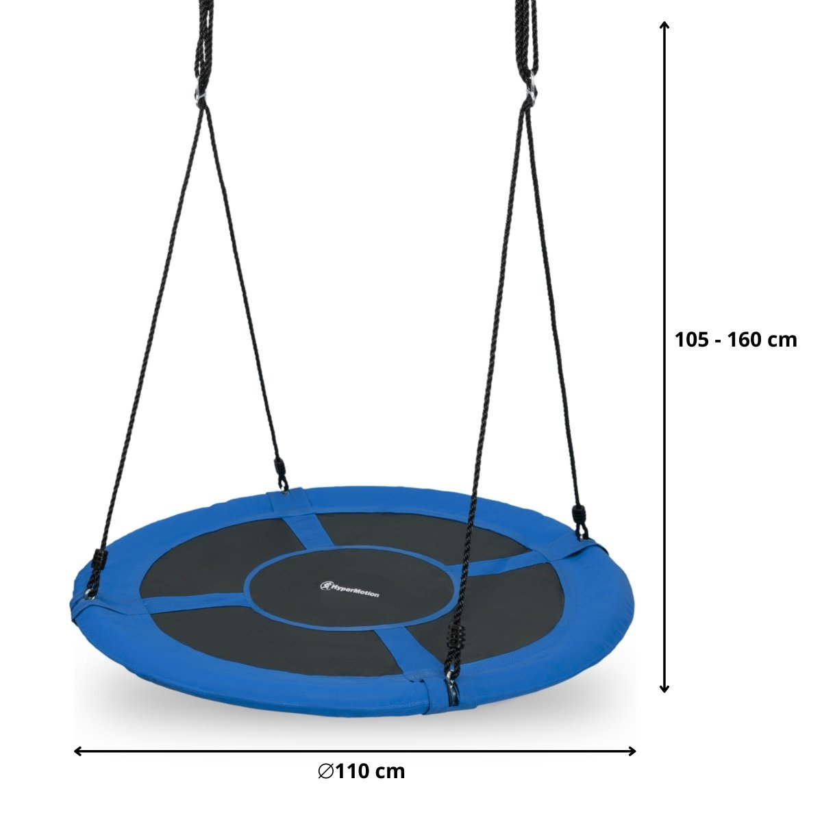 Huśtawka ogrodowa 110cm typu bocianie gniazdo HyperMotion - kolor niebieski