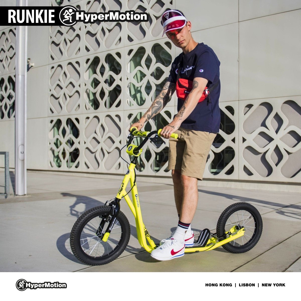 Hulajnoga miejska Hypermotion RUNKIE z pompowanymi kołami 16'' (40 cm)