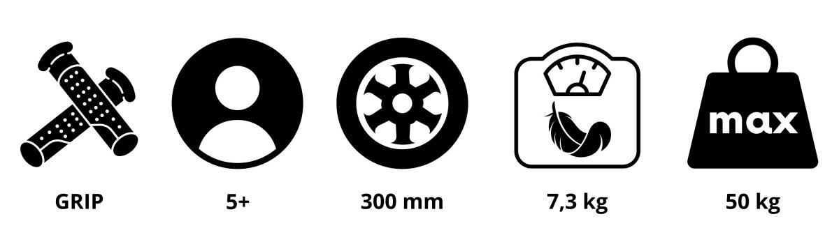 Hulajnoga Hypermotion RUBY 12.2 (pompowane koła 30cm) - Niebieska