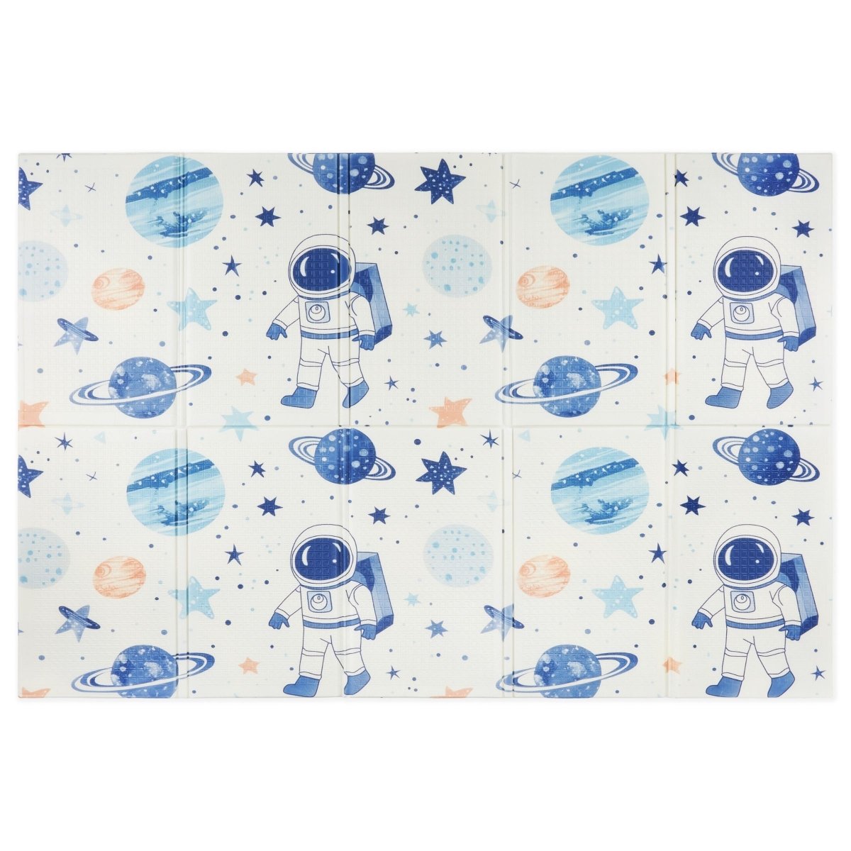 Dwustronna mata piankowa składana 180 x 120 x 1cm - Kosmos/Geometryczne trójkąty