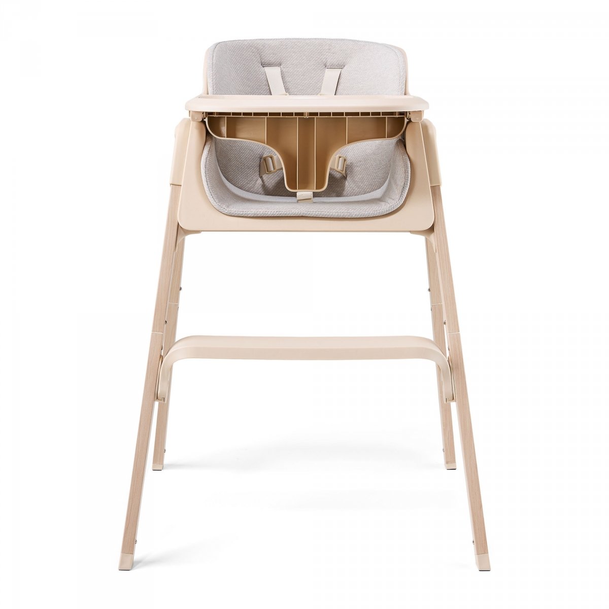 Składane krzesełko do karmienia Lumo 3w1, dwupoziomowe dla dziecka - Moby-System beżowe