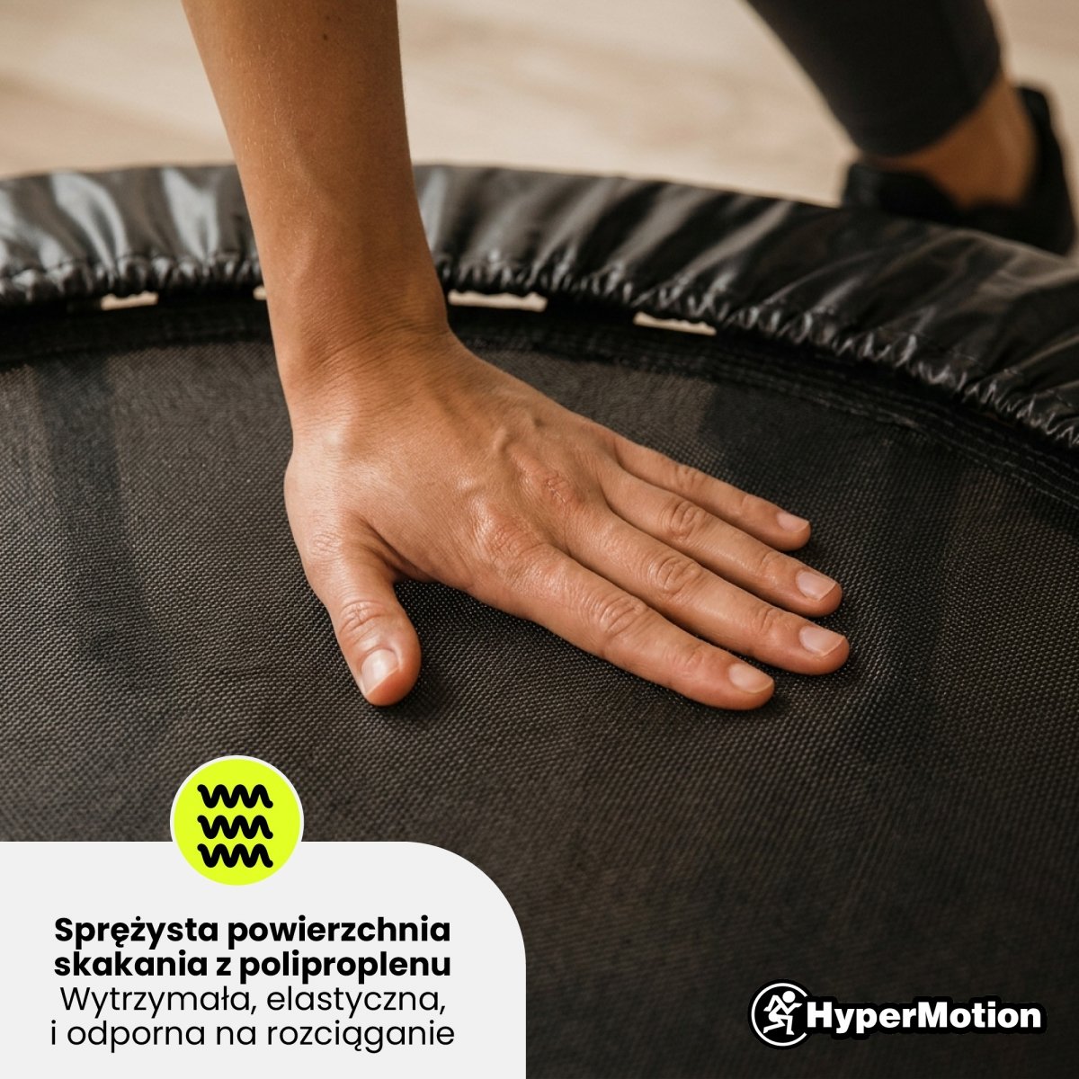 Domowa trampolina fitness 91 cm - czarna