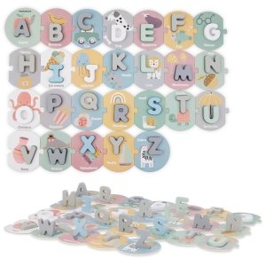 Drewniane puzzle Alfabet - nauka literek
