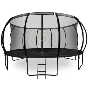 Trampolina ogrodowa XXXXL dla dzieci HyperMotion - 487 cm 16FT - z drabinką i siatką wewnętrzną - do domu i ogrodu - 150kg max
