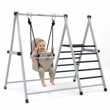 Składana huśtawka dziecięca 2w1 z drabinką HyperMotion - plac zabaw do domu i ogrodu