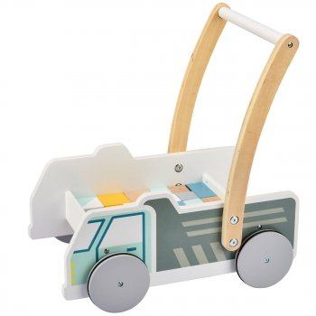 Marcel - drewniany wózek samochodzik chodzik pchacz