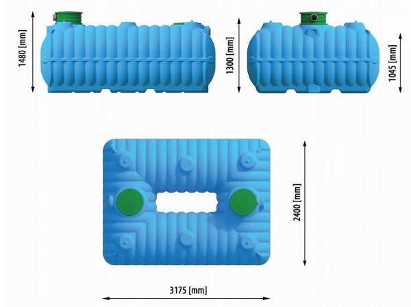 Zbiornik na deszczówkę 7000L Bolt