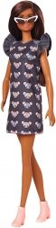 Lalka Barbie Brunetka w sukience Fashionistas Mattel GYB01