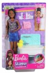 Lalka BARBIE Opiekunka z dzieckiem kąpiel w wodzie SKIPPER Mattel FXH06 FHY97