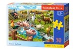 Puzzle 70 Życie na farmie Castorland Zwierzęta wiejskie