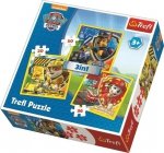 Puzzle 3w1 Psi Patrol Marshall Rubble Chase TREFL 34839 106 EL 3 Układanki