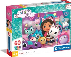 Puzzle 60 Gabi Koci Domek Gabby Clementoni Super Color