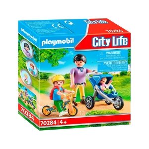 Playmobil City Life 70284 Mama z dziećmi Wózek Rowerek