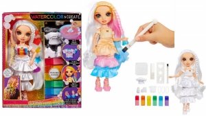 Rainbow High Watercolor & Create Lalka do stylizacji Brązowe oczy