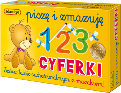 Adamigo Piszę i zmazuję Cyferki Zestaw do nauki pisania 6601 