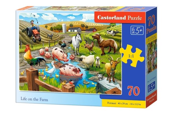 Puzzle 70 zwierzęta w błocie