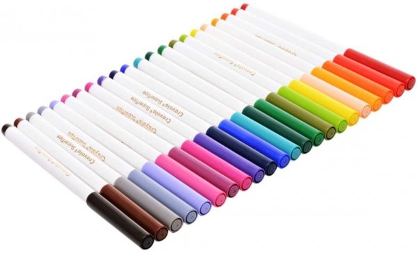 Crayola Mazaki Zmywalne Flamastry 24 Kolory Pisaki Supertips