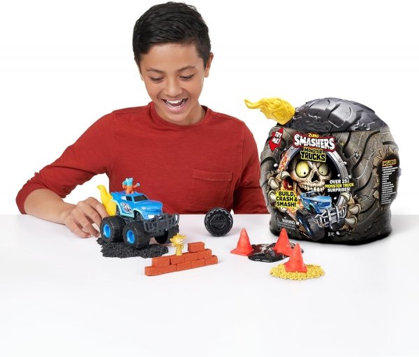Zuru Smashers Monster Trucks Shark Speedster Auto dźwięki 25 niespodzianek