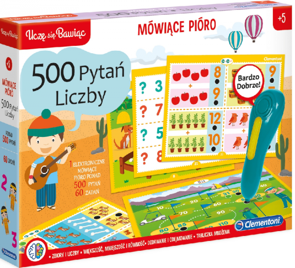 Mówiące pióro 500 Pytań Liczby Gra Uczę się Bawiąc