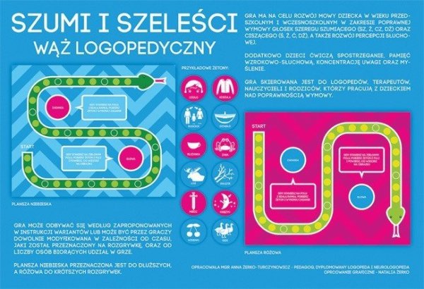 Logopedyczny waż Szumi szeleści Gra planszowa