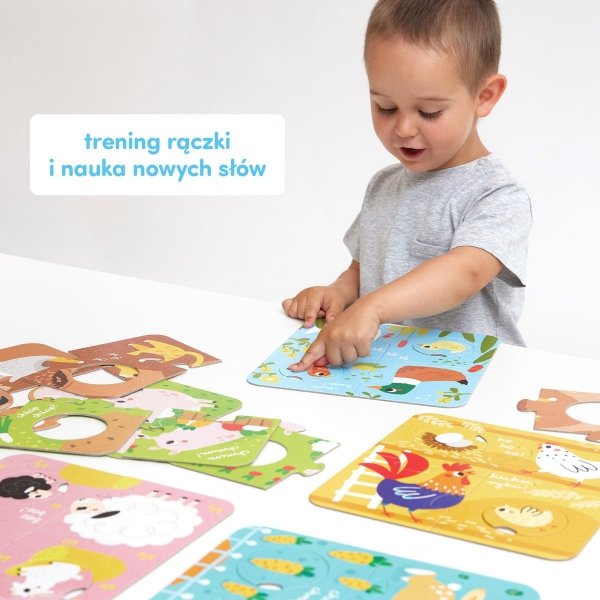 CZUCZU Puzzle z dziurką Układanki Wieś zwierzątka 2+