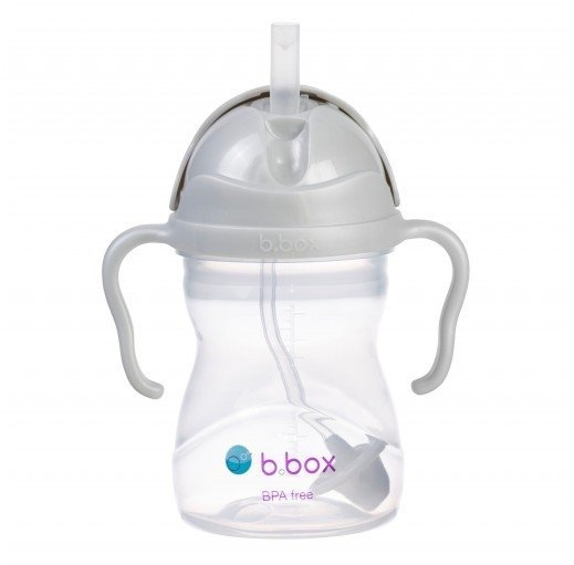 B.BOX Nowy innowacyjny Bidon z obciążoną słomką 240ml Szary Kubek