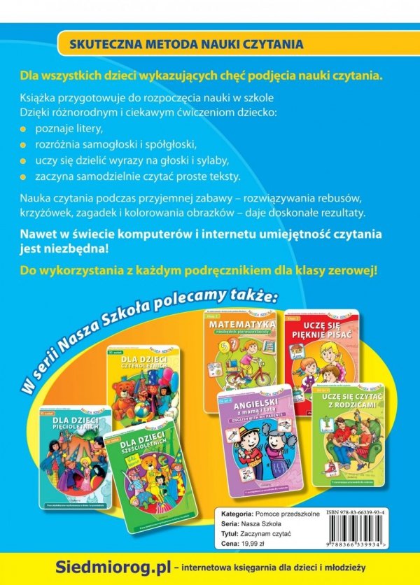 Zaczynam czytać. Nasza Szkoła Siedmioróg 339934