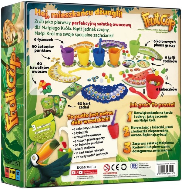 Gra Logiczna zręcznościowa Fruit Cup Egmont ćwicz motorykę 8+