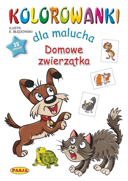 Kolorowanki dla  Malucha Domowe zwierząta Kolorowanka Naklejki
