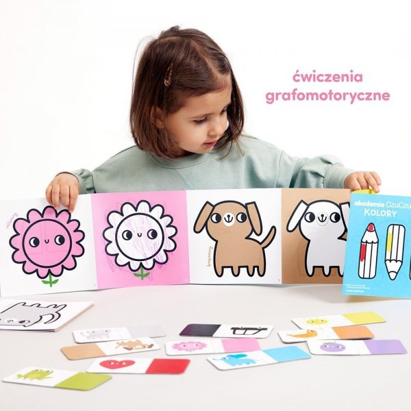 Kolory Akademia CzuCzu Rysujcie układajcie 2 Książeczki Puzzle 18mc+