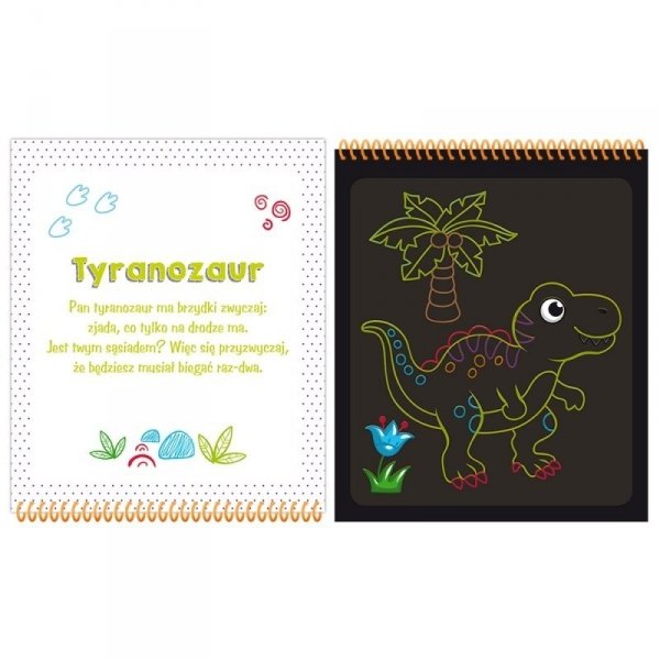 Zdrapywanka z rysikiem Dinozaury Aksjomat Rysik
