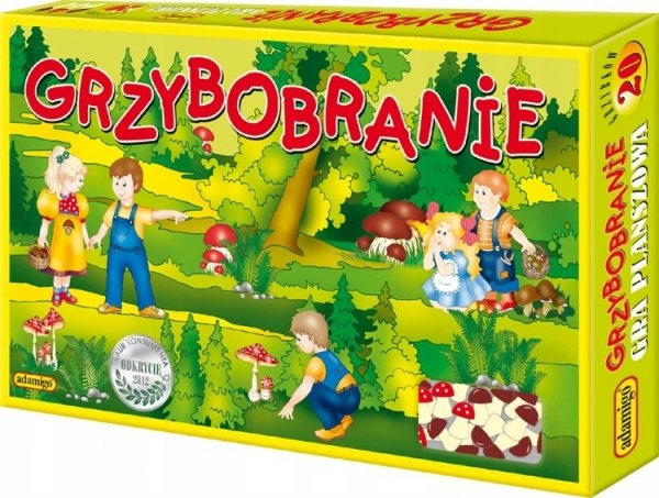 GRZYBOBRANIE Gra planszowa na Grzyby Koszyki Adamigo 