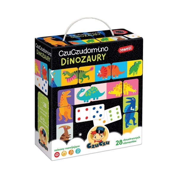 CzuCzu Domino Obrazkowe Dinozaury Gra 2+