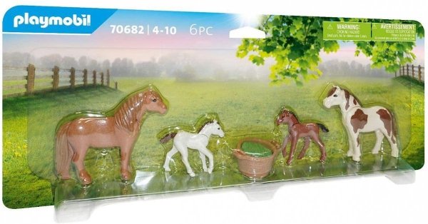 Playmobil Country 70682 2 Konie 2 Źrebaki Figurki kucyki