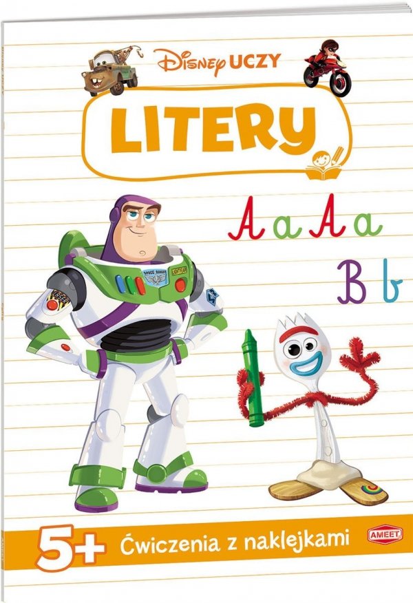 Litery Nauka pisania z Disney Zadania Naklejki Ćwiczenia