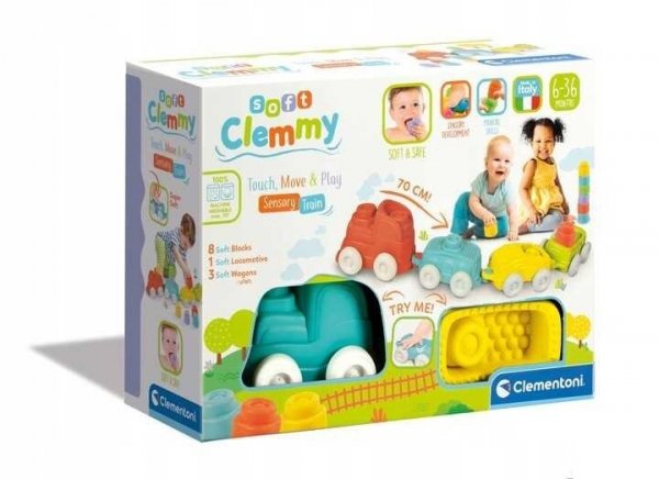 Clementoni Baby Clemmy Pociąg sensoryczne Klocki 17424