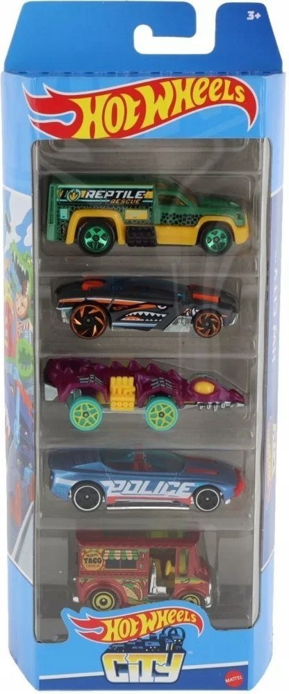 Hot Wheels City Autka 5-PAK Pojazdy Auta Mattel HTV39