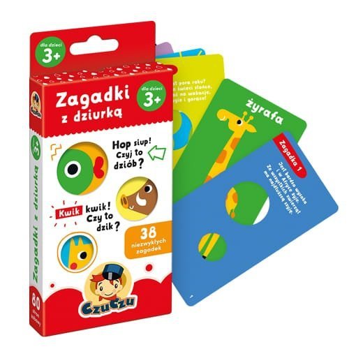 CzuCzu ZAGADKI z dziurką 3+ Karty z zadaniami Książeczka 6135792