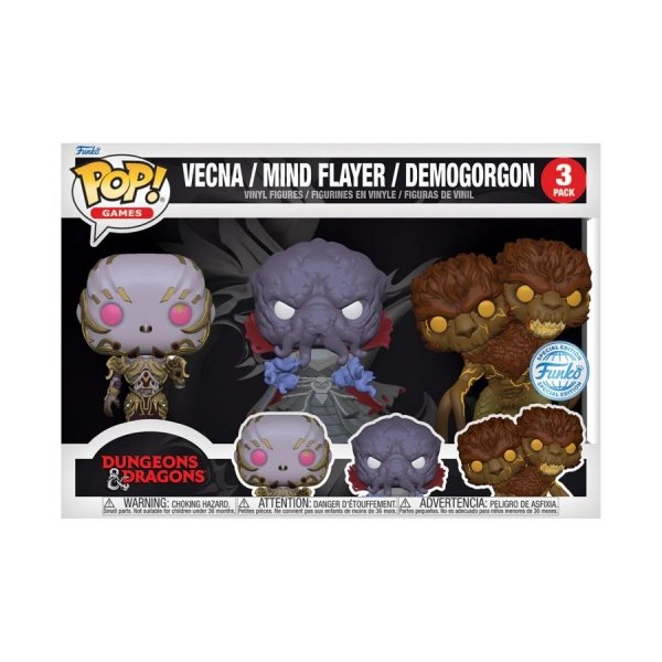 Figurki FUNKO POP Dungeons &amp; Dragons Złoczyńcy 3-pak Vecna Mind Flayer