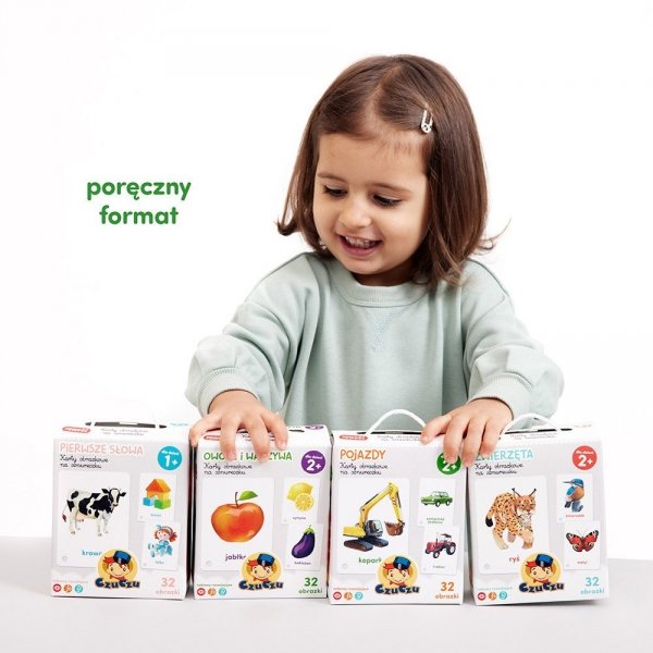 Pojazdy CzuCzu Karty obrazkowe na sznurku 2+