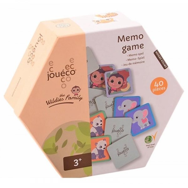 Joueco MEMO Gra Pamięciowa Dzikie zwierzęta Memory 40el