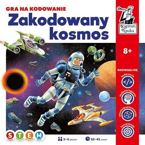 Zakodowany Kosmos Gra na kodowanie Edukacyjna Kapitan Nauka 8+