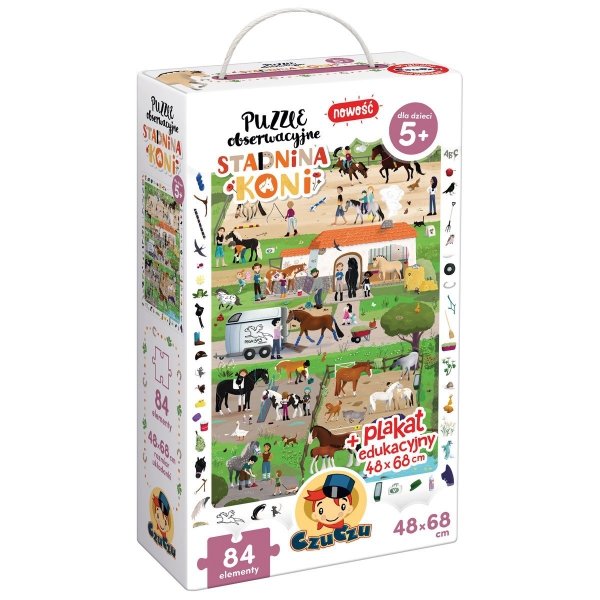 Stadnina koni CzuCzu Puzzle Obserwacyjne 84 el. 5+