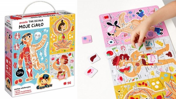 CzuCzu Puzzle Tak działa MOJE CIAŁO Zestaw edukacyjny 96 elementów