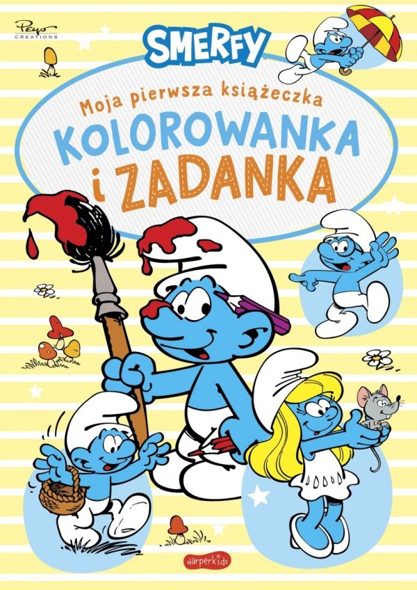 Kolorowanka z zadaniami Smerfy