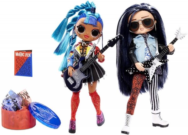 LOL Surprise OMG Remix 2 Lalki Punk Grrrl Rocker Boi Zestaw Gramofon MGA