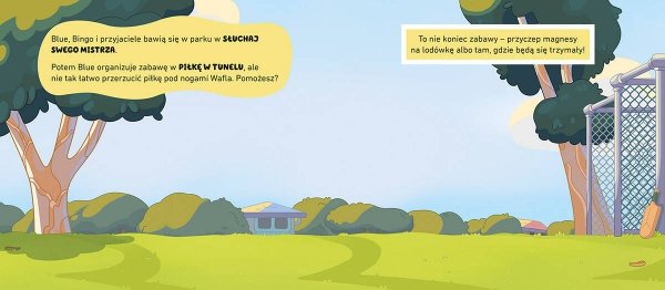 Bluey Pobawmy się na dworze Książka z magnesami